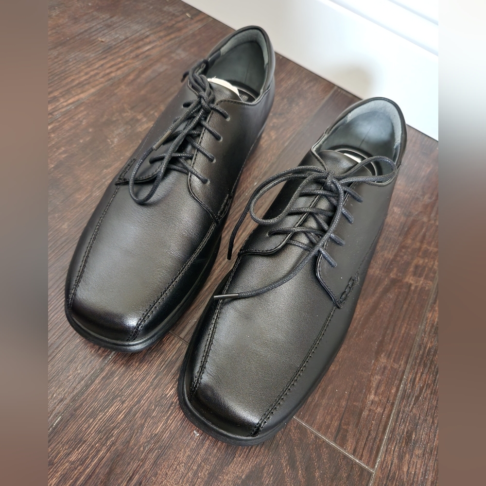 NEW NIOB Men's ABEO Dawson Black Oxford Shoes AND Abeo Premium Orthotics, 8.5